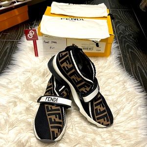 📌📌📌SOLD📌📌📌Fendi sneakers “Rockoko sneakers with two-toned running shoe “